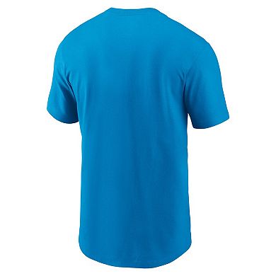 Men's Nike Blue Carolina Panthers Primetime Wordmark Essential T-Shirt
