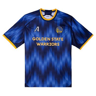 Men's Authmade x NBA Blue Golden State Warriors Soccer Kit Fashion Jersey