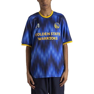 Men's Authmade x NBA Blue Golden State Warriors Soccer Kit Fashion Jersey