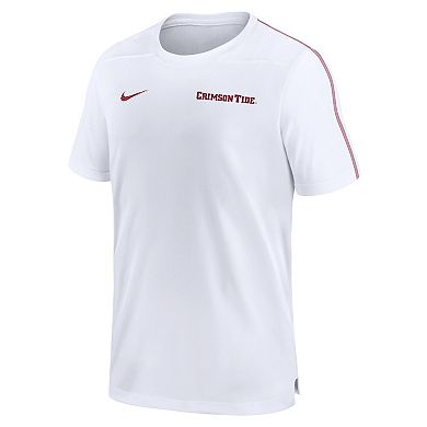 Men's Nike White Alabama Crimson Tide 2024 Sideline Coach Performance Top