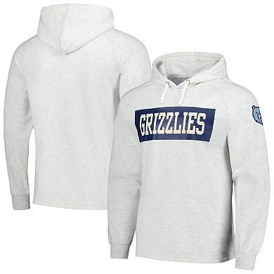 Men's Fanatics Ash Memphis Grizzlies Softhand Raglan Tri-Blend Pullover Hoodie