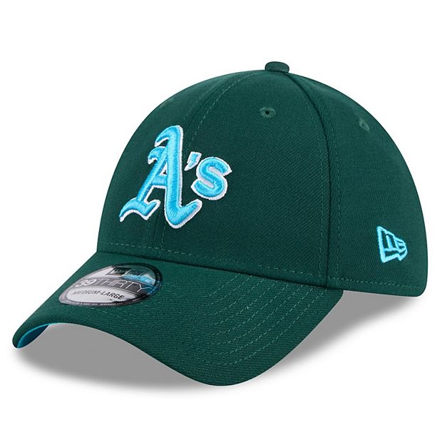 New Era Oakland Athletic\'s Fitted Hat Cap Green White 39Thirty Medium Unisex New s-l400.jpg main image 3