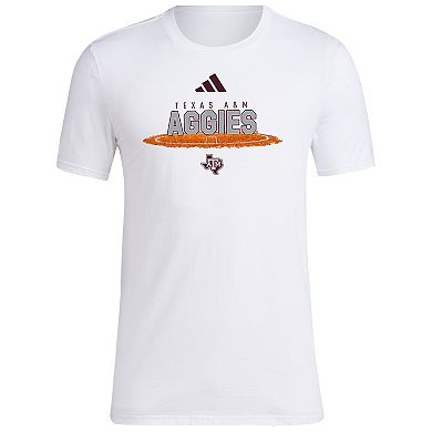 Men's adidas White Texas A&M Aggies Softball Pitcher's Circle T-Shirt