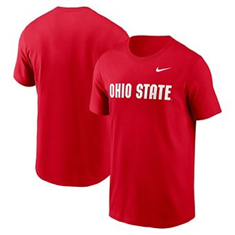 Men's Nike Scarlet Ohio State Buckeyes Primetime Wordmark T-Shirt