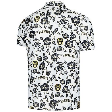 Men's Reyn Spooner White Milwaukee Brewers Pua Performance Polo