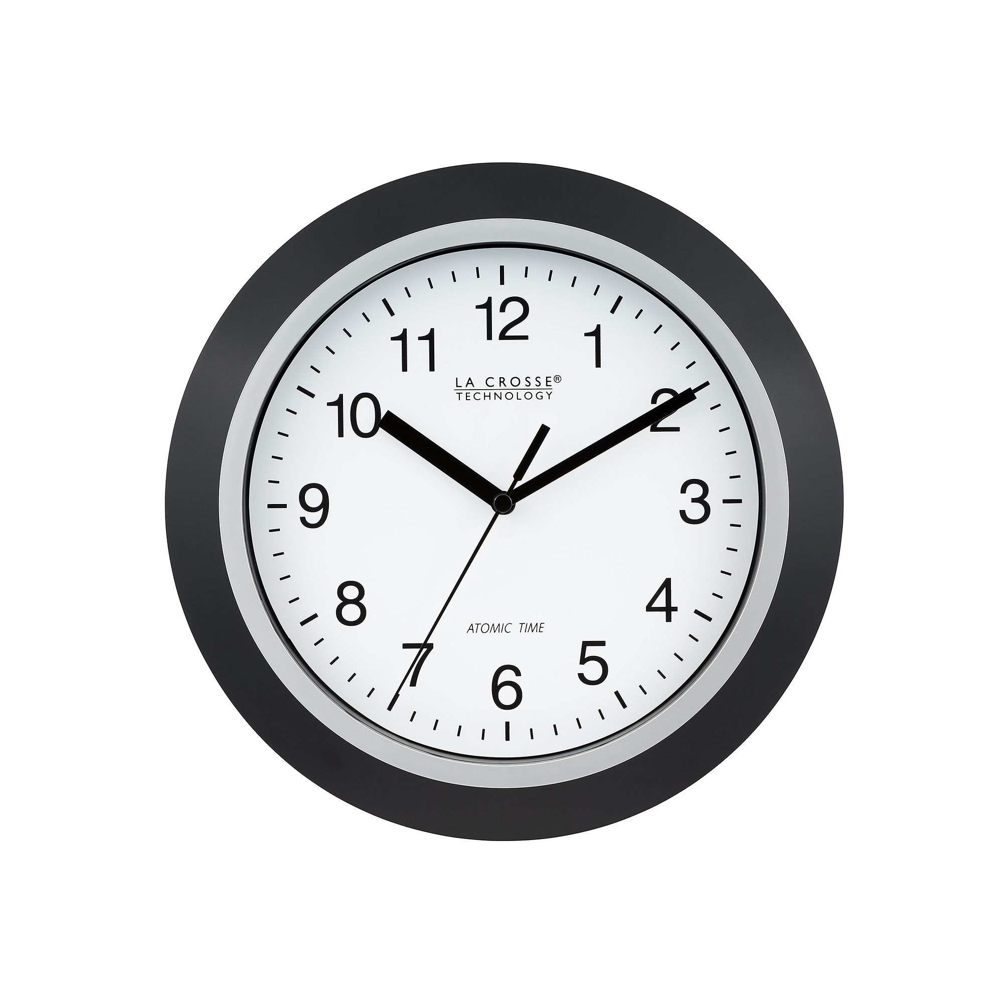 La Crosse Technology Atomic Analog Wall Clock, Black