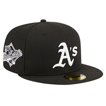 Men's New Era Black Oakland Athletics Logo 59FIFTY Fitted Hat