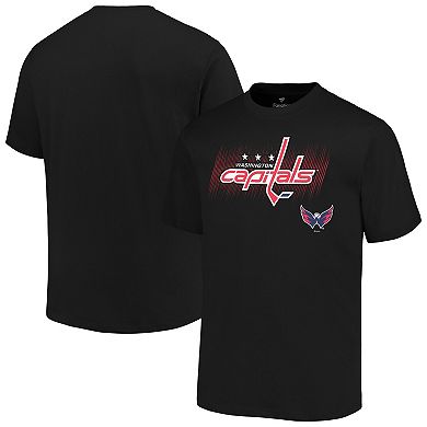 Men's Fanatics Black Washington Capitals Big & Tall Wordmark T-Shirt