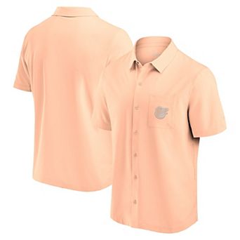 Men's Fanatics Signature Light Pink Baltimore Orioles Front Office Button-Up Shirt