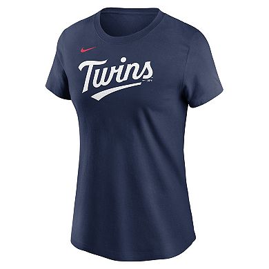 Women's Nike Navy Minnesota Twins Fuse Wordmark T-Shirt