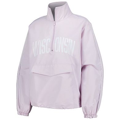 Women's Lusso Purple Wisconsin Badgers Parker Quarter-Zip Rain Tech Jacket