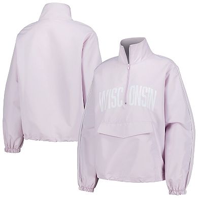 Women's Lusso Purple Wisconsin Badgers Parker Quarter-Zip Rain Tech Jacket