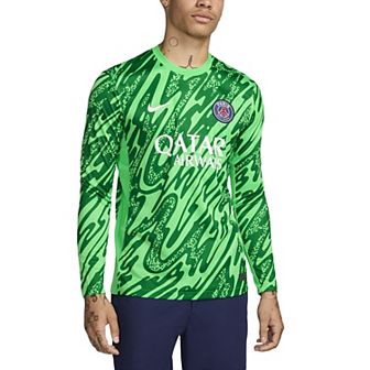 Men's Nike Green Paris Saint-Germain 2024/25 Goalkeeper Replica Stadium Long Sleeve Jersey