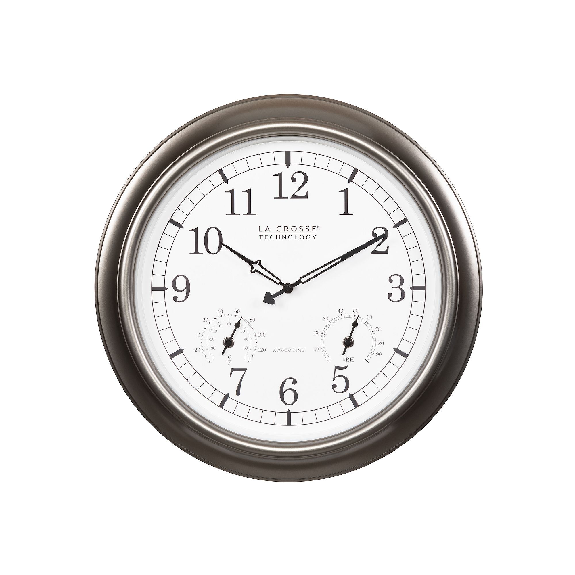 La Crosse Technology Atomic Analog Outdoor Wall Clock, Plastic