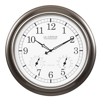 La Crosse Technology Atomic Analog Outdoor Wall Clock