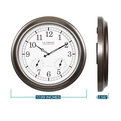 La Crosse Technology Atomic Analog Outdoor Wall Clock