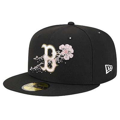 Men s New Era Black Boston Red Sox Dotted Floral 59FIFTY Fitted Hat