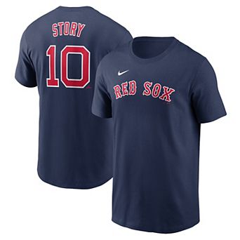 Men's Nike Trevor Story Navy Boston Red Sox Fuse Name & Number T-Shirt