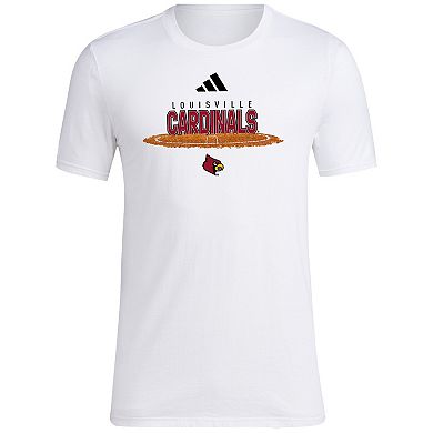 Men's adidas White Louisville Cardinals Softball Pitcher's Circle T-Shirt