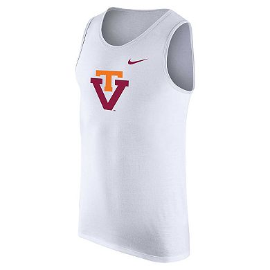 Men's Nike White Virginia Tech Hokies Vintage Logo Performance Tank Top