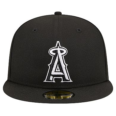 Men's New Era Black Los Angeles Angels Logo 59FIFTY Fitted Hat