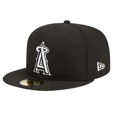 Men's New Era Black Los Angeles Angels Logo 59FIFTY Fitted Hat