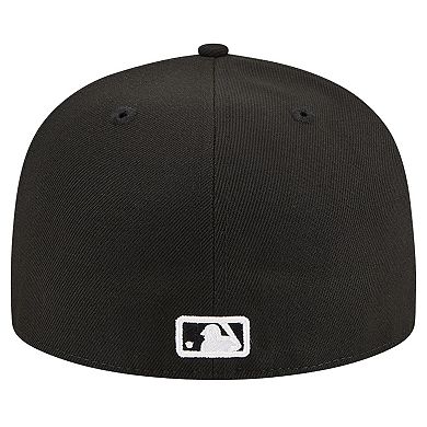 Men's New Era Black Los Angeles Angels Logo 59FIFTY Fitted Hat