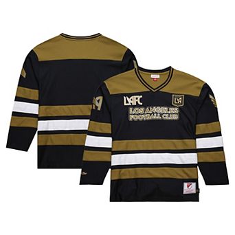 Men's Mitchell & Ness Gold LAFC Stateside V-Neck Long Sleeve Jersey