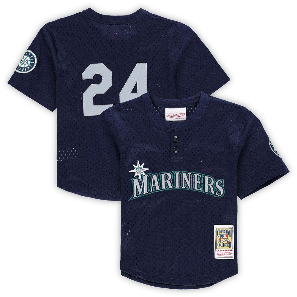 Mitchell & Ness Men's MLB Dark Bp Jersey Mariners 2010 Ken Griffey Jr Jerseys