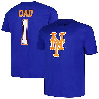 Men's Profile Royal New York Mets Big & Tall #1 Dad T-Shirt