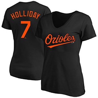 Women's Jackson Holliday Black Baltimore Orioles Plus Size Name & Number V-Neck T-Shirt