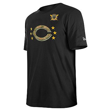Men's New Era Black Cincinnati Reds 2024 Armed Forces Day T-Shirt