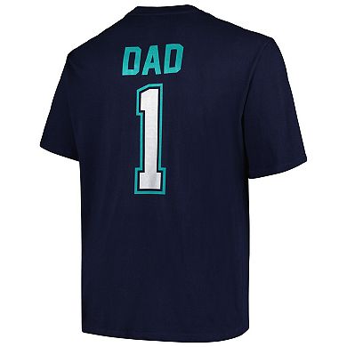 Men's Profile Navy Seattle Mariners Big & Tall #1 Dad T-Shirt