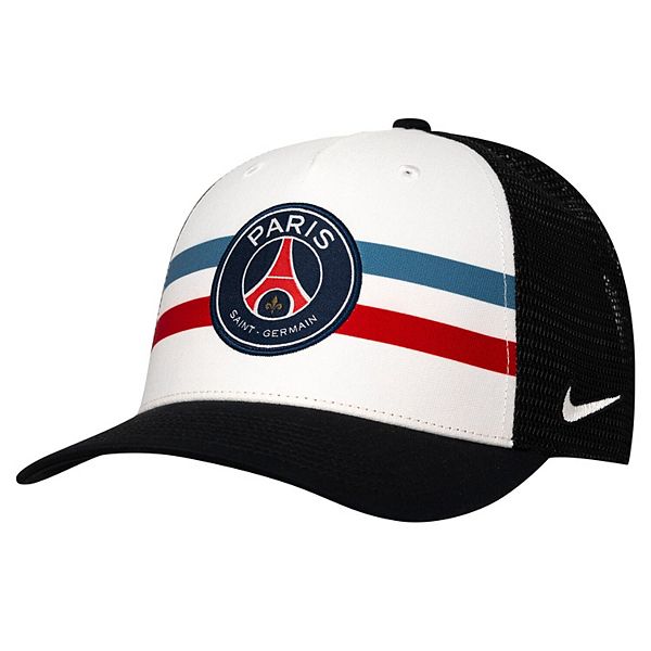 Men's Nike White/Black Paris Saint-Germain Trucker Stretch-Snap ...