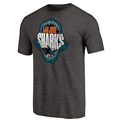 Men's Black San Jose Sharks Hometown Collection Chomp Tri-Blend T-Shirt
