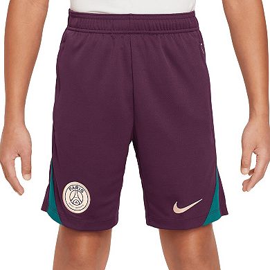 Youth Nike Burgundy Paris Saint-Germain 2024/25 Strike Performance Shorts