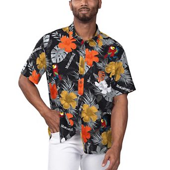 Men's Margaritaville Black San Francisco Giants Island Life Floral Party Button-Up Shirt