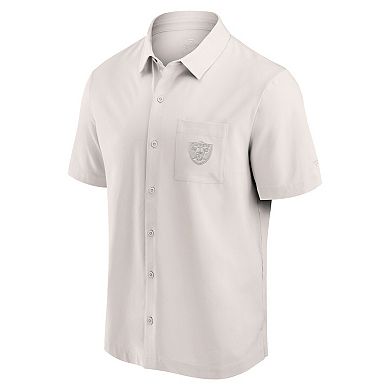 Men's Fanatics Cream Las Vegas Raiders Front Office Button-Up Shirt