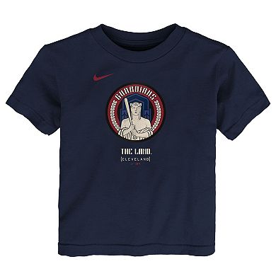 Toddler Nike Navy Cleveland Guardians 2024 City Connect Large Logo T-Shirt