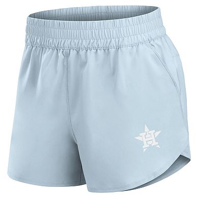 Women's Fanatics Signature Light Blue Houston Astros Studio Woven Vibe Shorts