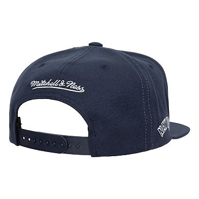 Men's Mitchell & Ness Navy New York Yankees Full Frontal Snapback Hat