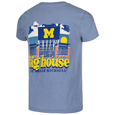 Youth Navy Michigan Wolverines Hyperlocal Comfort Colors T-Shirt