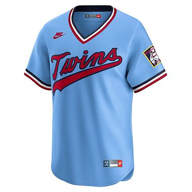 Men's Nike Light Blue Minnesota Twins Cooperstown Collection Limited Jersey