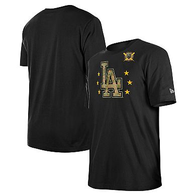 Men's New Era Black Los Angeles Dodgers 2024 Armed Forces Day T-Shirt