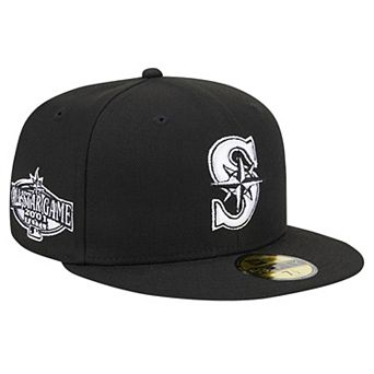Men's New Era Black Seattle Mariners Logo 59FIFTY Fitted Hat