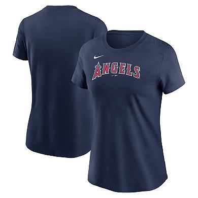 Women's Nike Navy Los Angeles Angels Wordmark T-Shirt