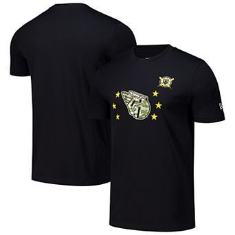 Men's New Era Black Cleveland Guardians 2024 Armed Forces Day T-Shirt