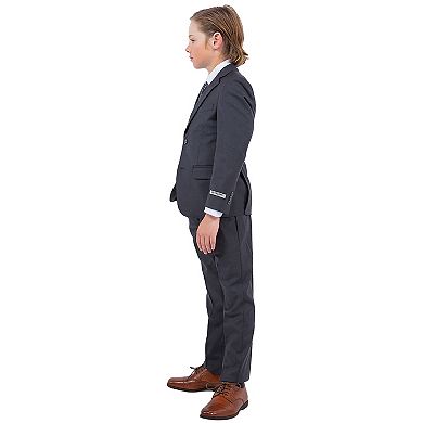 Stacy Adams Boy’s 5-Piece Formal Suit Set Jacket, Vest, Shirt, Tie & Dress Pants