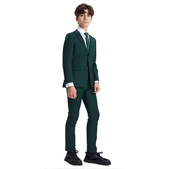 Stacy Adams Boy’s 5 pc Formal Suit Set Jacket, Vest, Shirt, Tie & Dress Pants