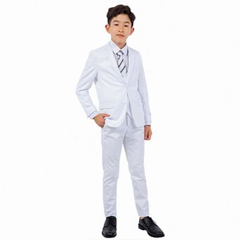 Stacy Adams Boy’s 5 pc Formal Suit Set Jacket, Vest, Shirt, Tie & Dress Pants